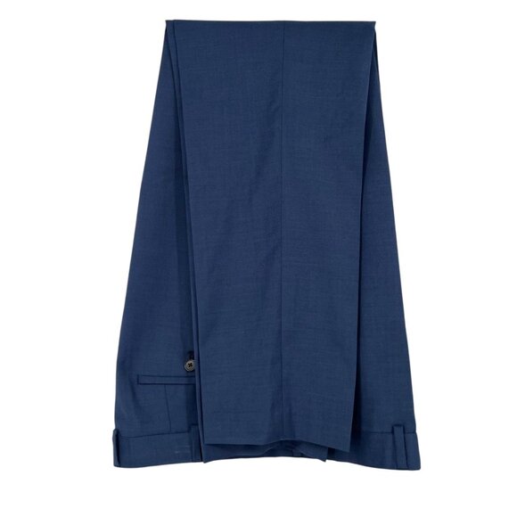 Original Penguin Wool Blend Flat Front Blue Dress Pants Mens Waist 40 NWOT - Picture 3 of 10